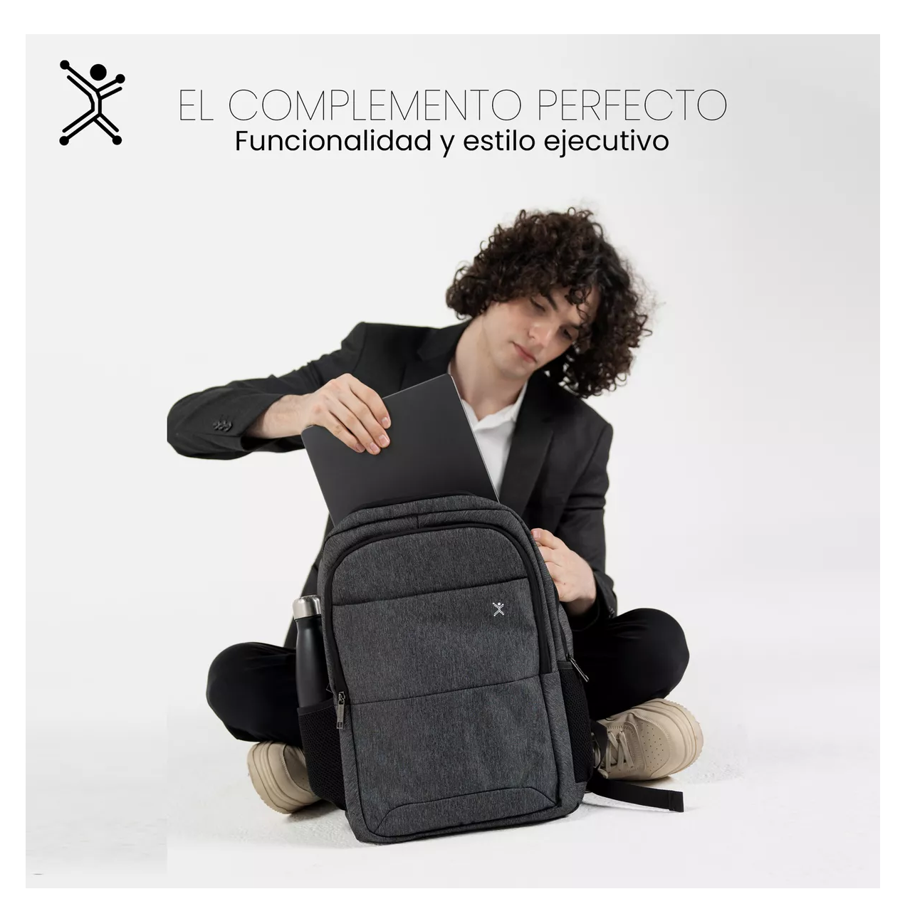 Foto 5 | Mochila Para Laptop 15.6 - 17 Amplia Y Resistente Trova Perfect Choice, Gris