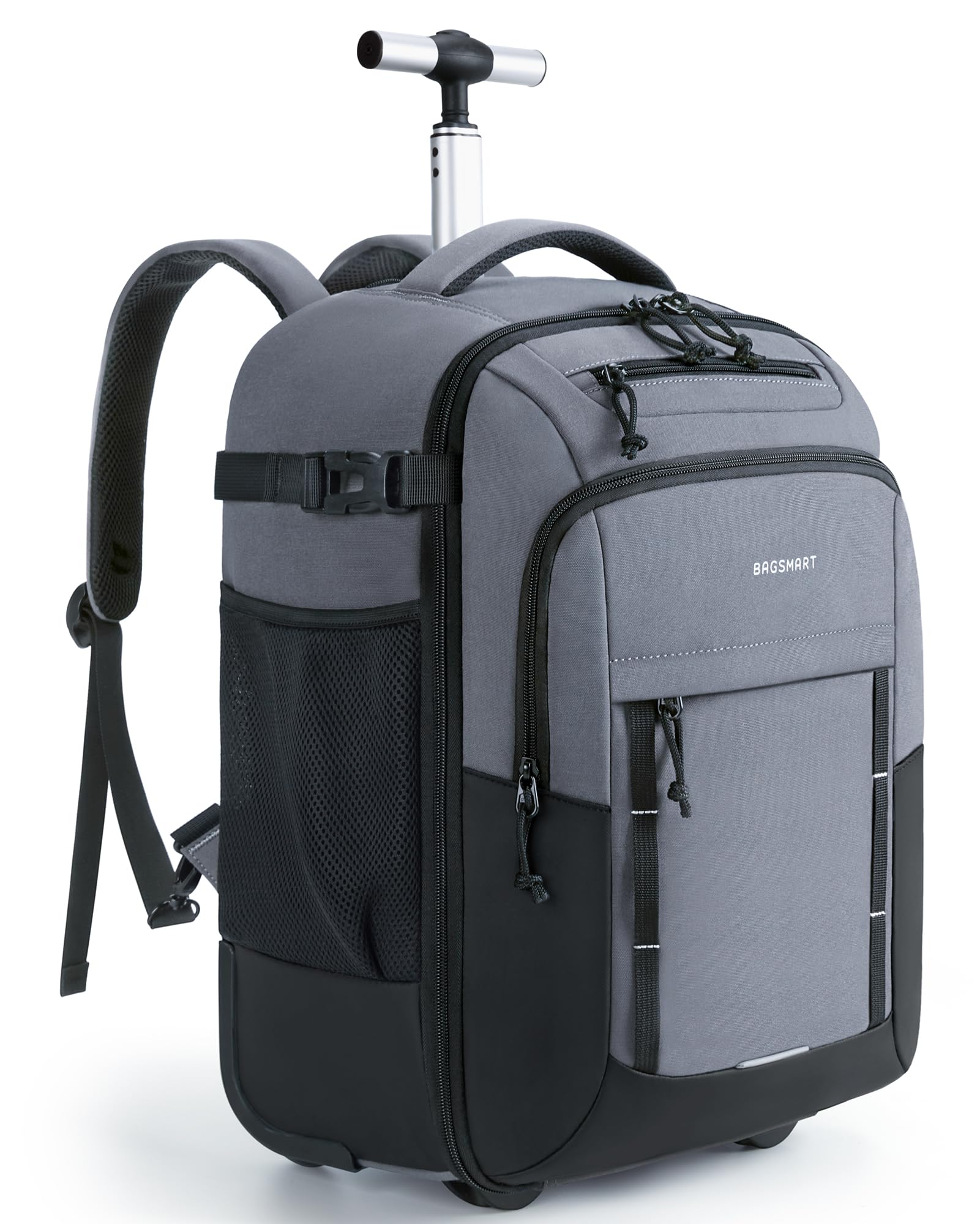 Mochila Rodante Bagsmart 40 L Gris para Portátil de Viaje de 17 Pulgadas - Venta Internacional