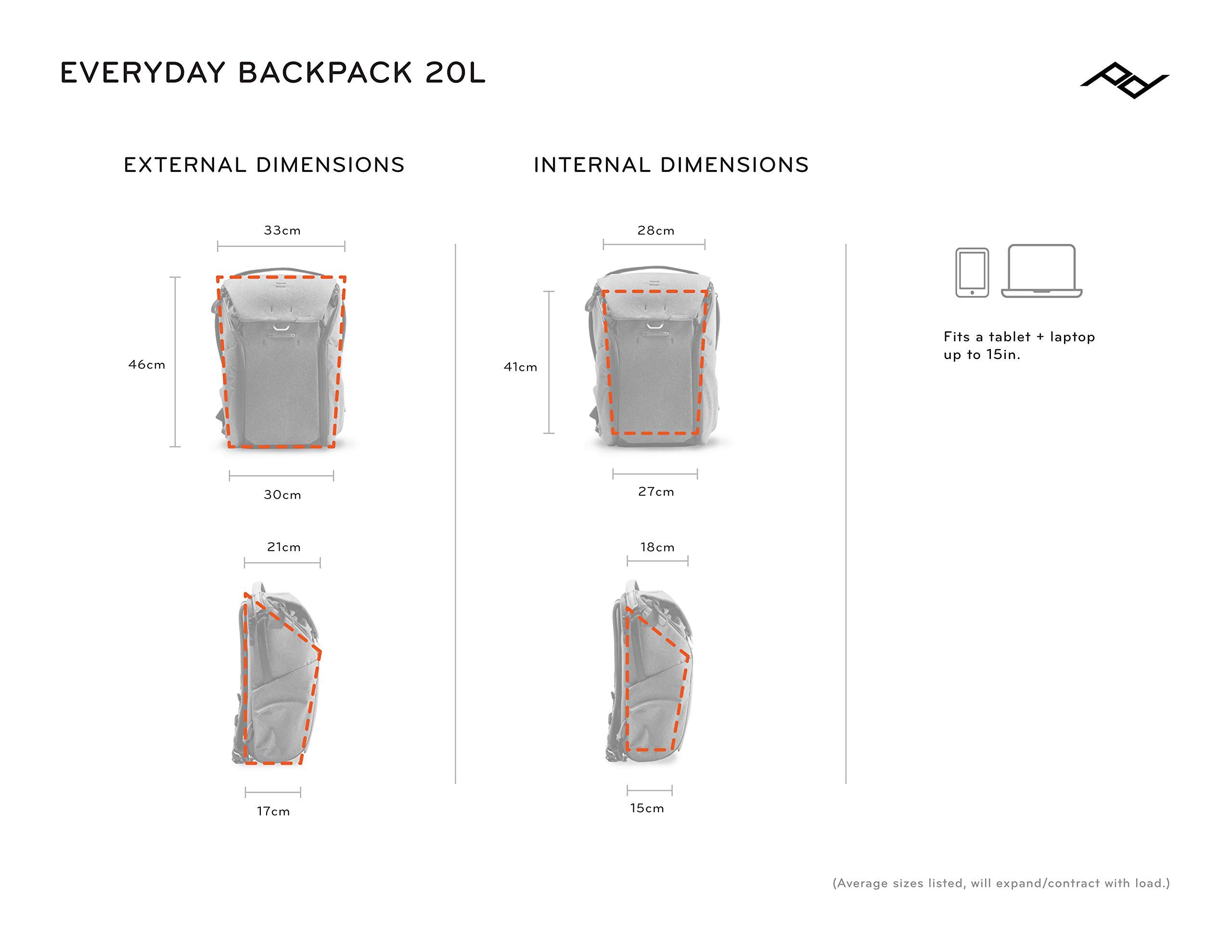 Foto 6 pulgar | Mochila Peak Design Everyday V2 20l para Cámara Y Portátil - Venta Internacional
