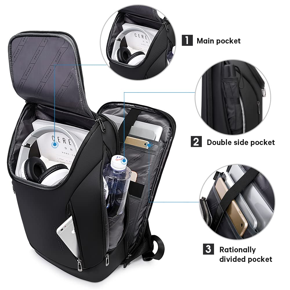 Foto 3 pulgar | Mochila Bange Business Smart Impermeable Para Portátil De 15,6 Pulgadas - Venta Internacional.