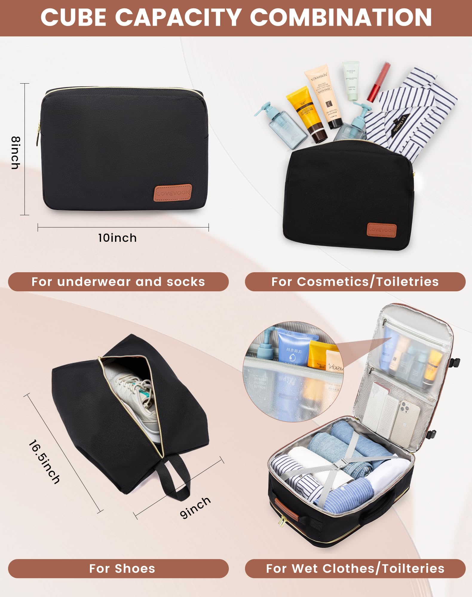 Foto 8 pulgar | Mochila De Viaje Lovevook 40l Impermeable Para Mujeres Y Hombres - Venta Internacional.