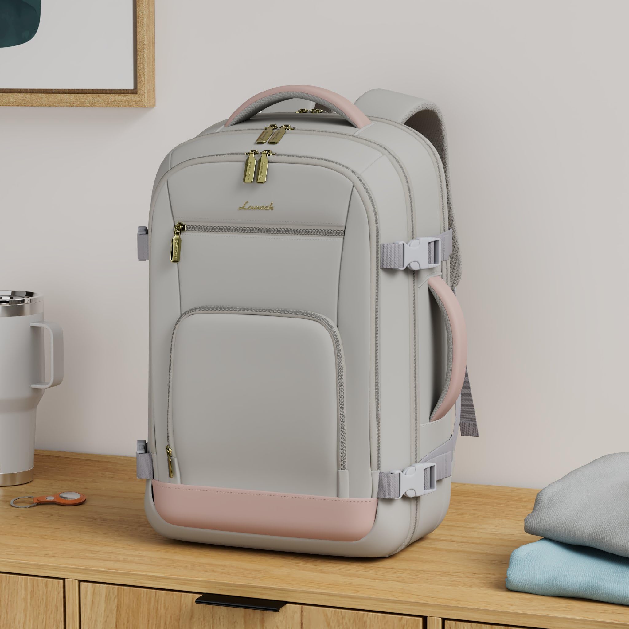 Foto 2 | Mochila De Viaje Lovevook De 40 Litros Para Mujer Con Compartimento Para Portátil De 17 Pulgadas - Venta Internacional.