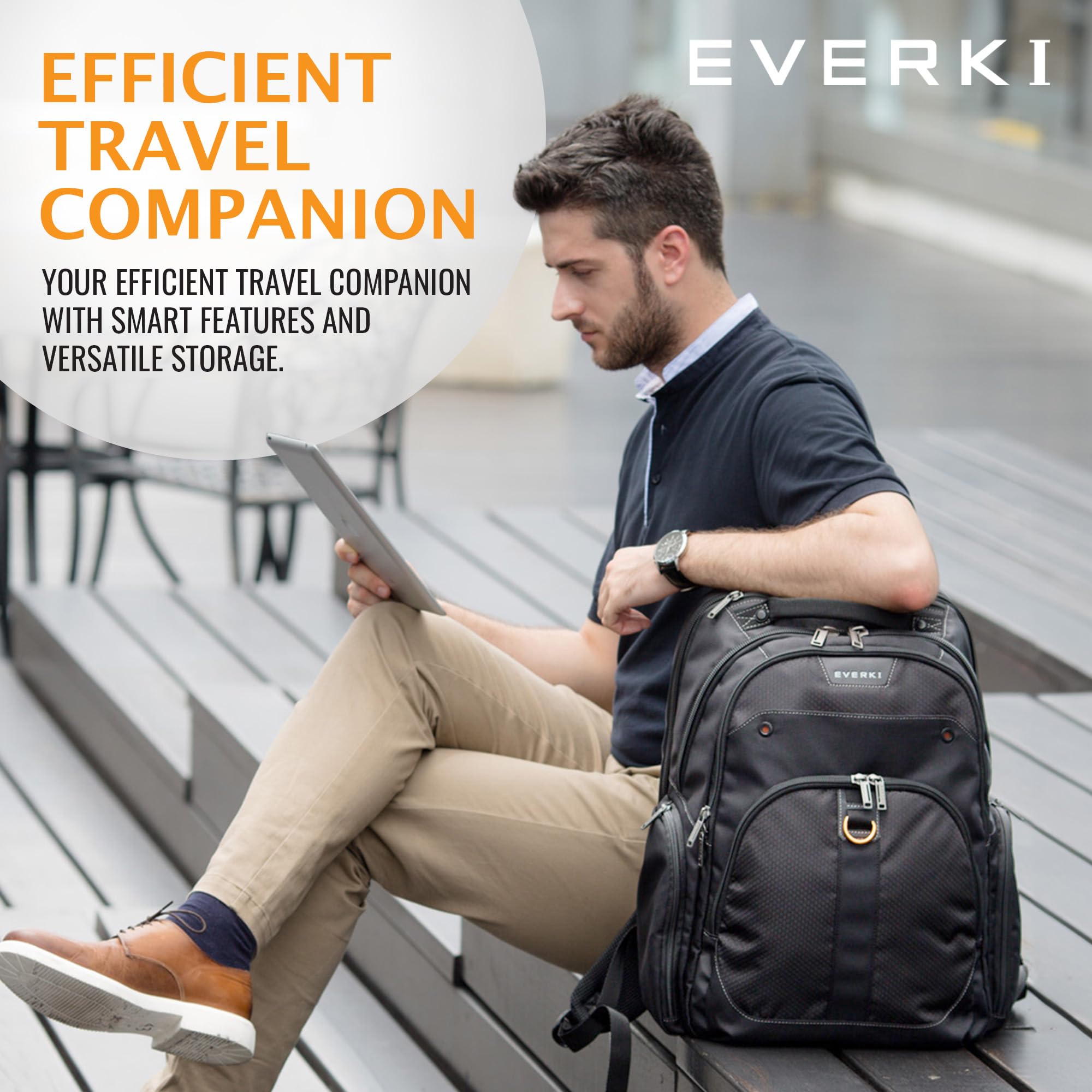 Foto 2 | Mochila Everki Atlas Business Laptop 32l Ekp121 Negra - Venta Internacional.