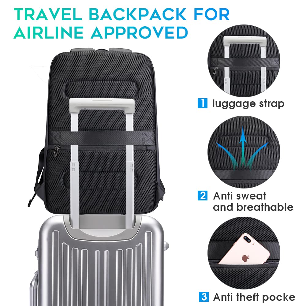 Foto 5 pulgar | Mochila Bange Business Smart Impermeable Para Portátil De 15,6 Pulgadas - Venta Internacional.