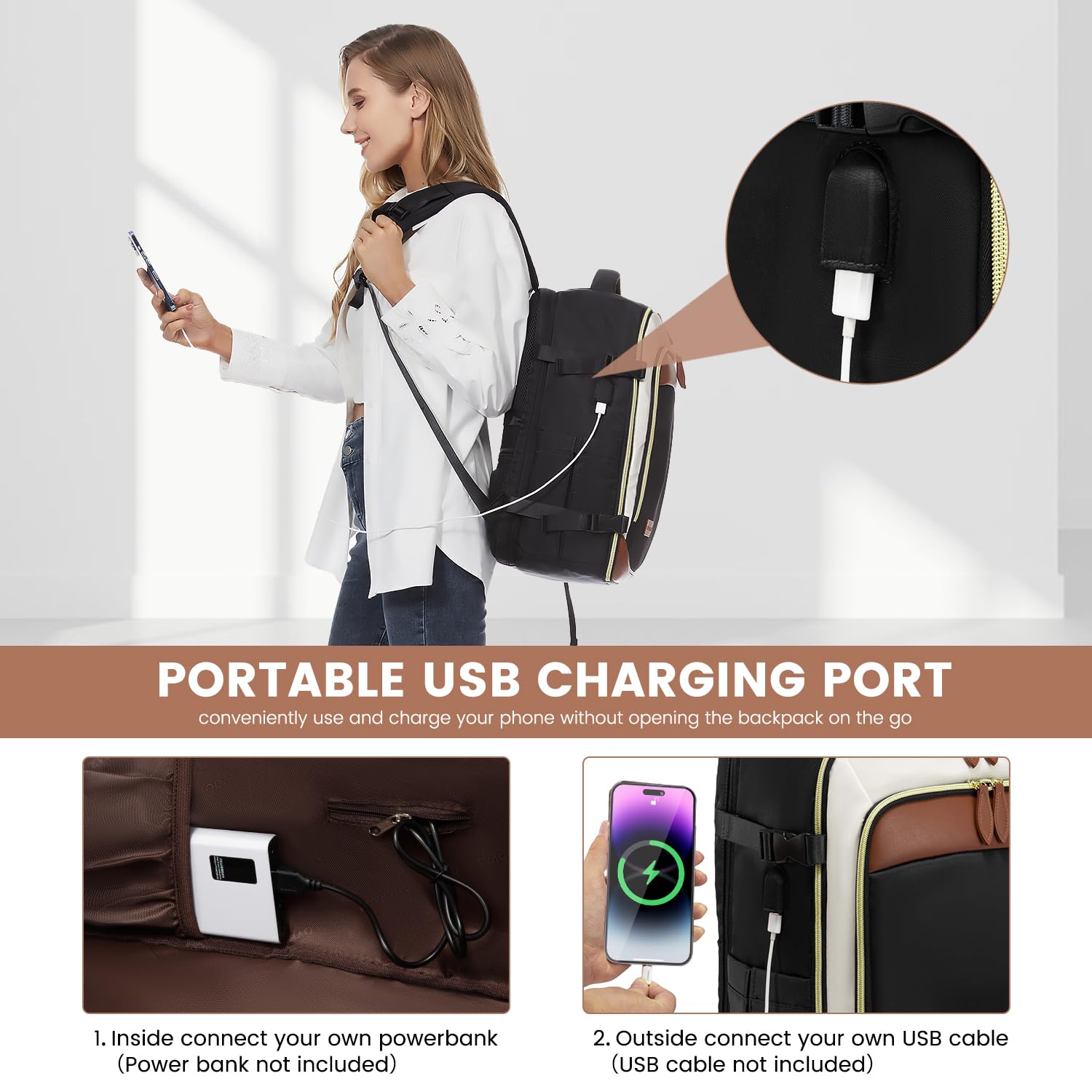 Foto 8 pulgar | Mochila De Viaje Lovevook De 40 Litros Para Mujer Con Cubos De Embalaje De 17 Pulgadas - Venta Internacional.