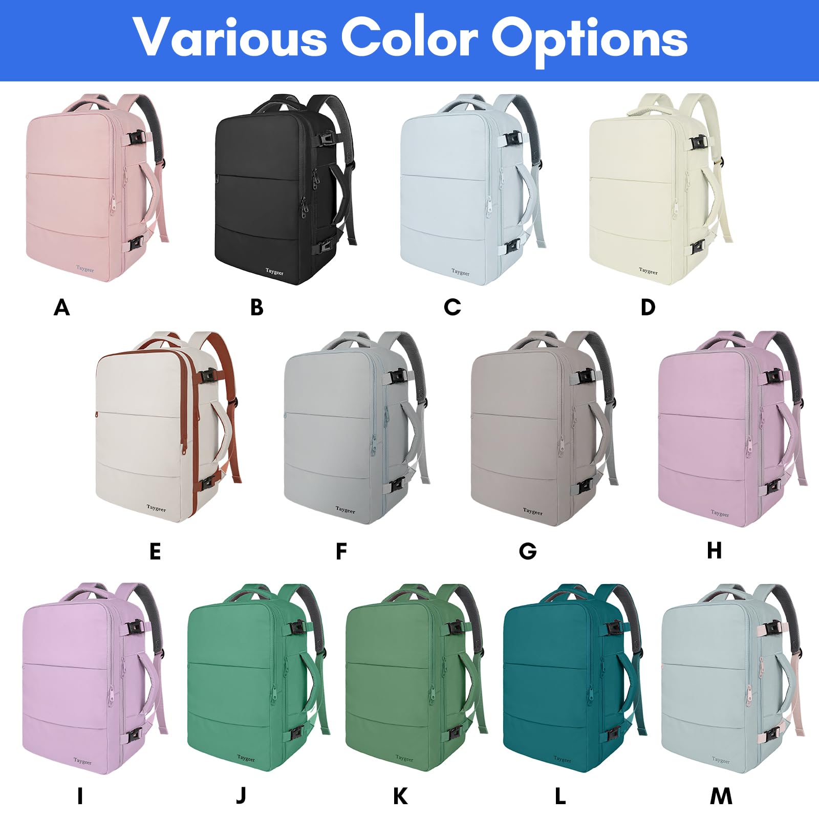 Foto 4 pulgar | Mochila De Viaje Taygeer Para Hombre Y Mujer Con Puerto Usb De 17,3 Pulgadas - Venta Internacional.