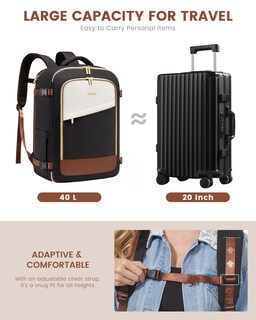 Foto 3 | Mochila de Viaje Lovevook con Compartimento para Portátil 17" para Mujer - Venta Internacional