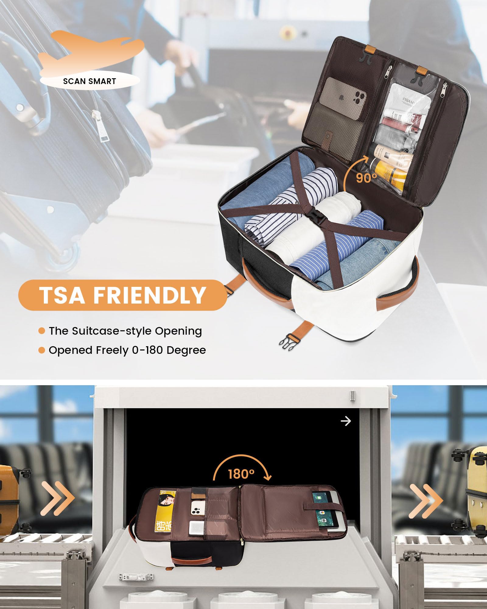 Foto 4 pulgar | Mochila De Viaje Lovevook Tsa Carry On De 40 Litros Para Mujer De 17 Pulgadas - Venta Internacional.