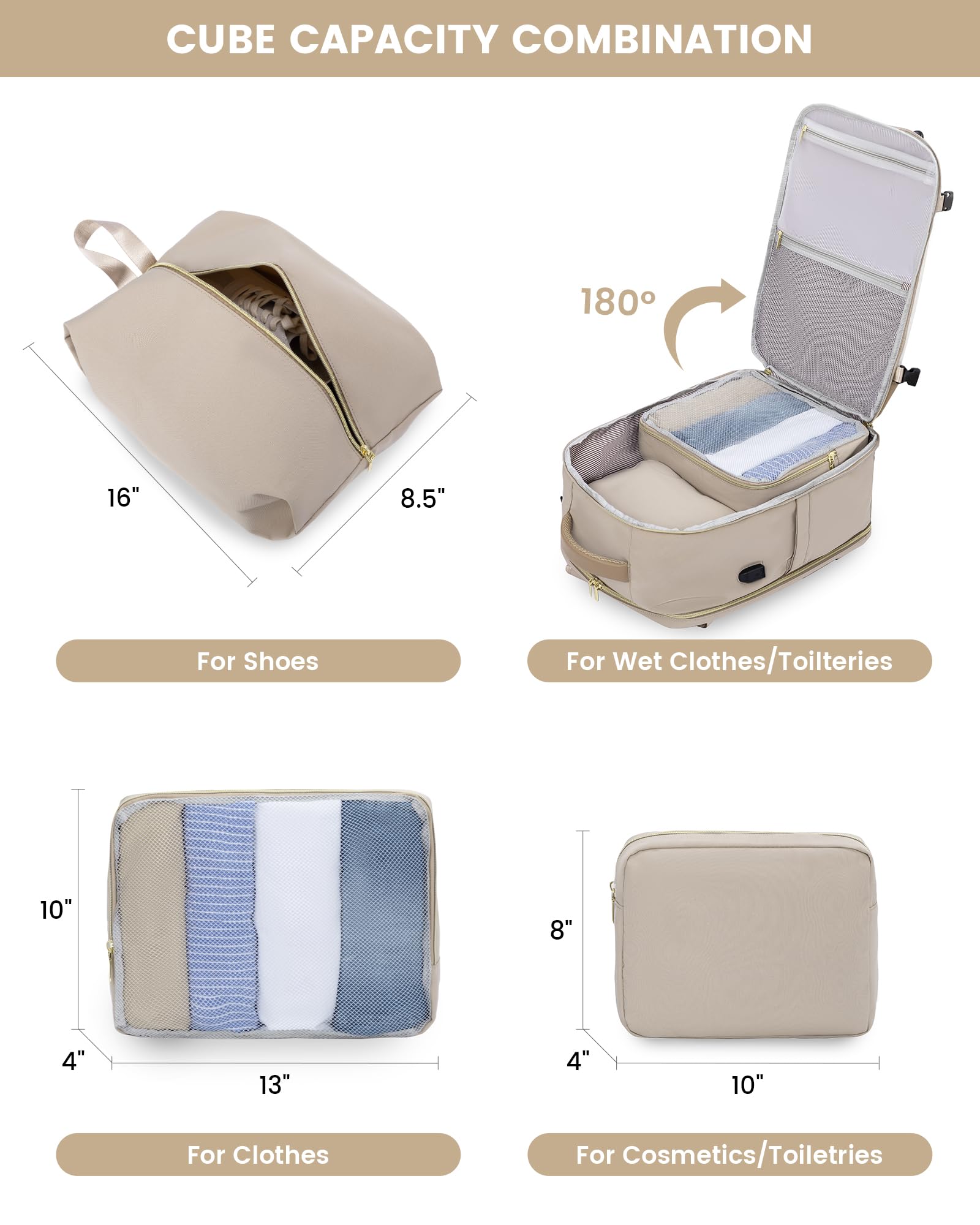 Foto 5 pulgar | Mochila Lovevook Large Travel De 40 Litros Para Mujer Con Portátil De 17 Pulgadas - Venta Internacional.