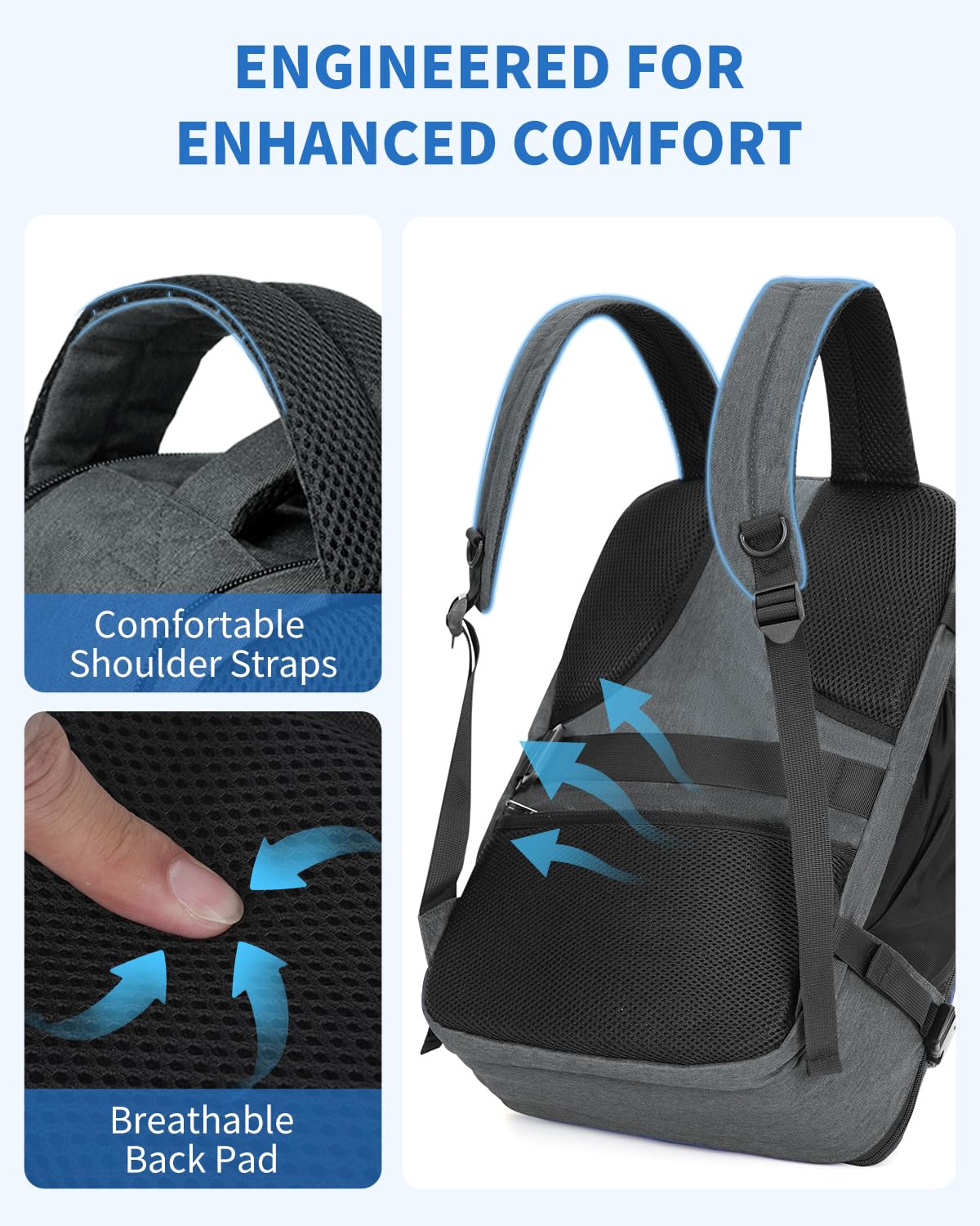 Foto 6 | Mochila Wandf Travel De 32 Litros Para Spirit Airlines Con Bolsillo Húmedo - Venta Internacional.