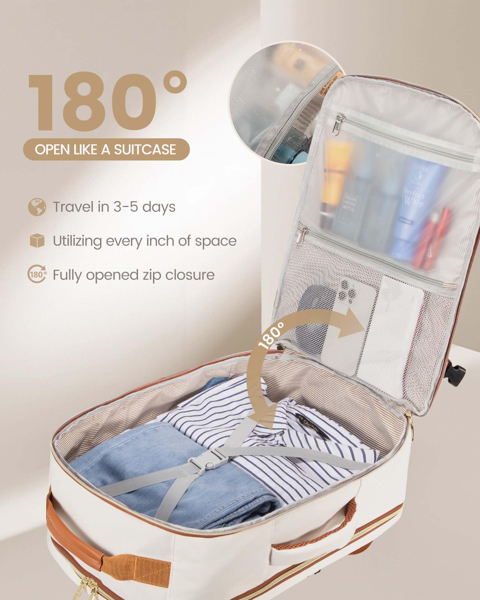 Foto 3 pulgar | Mochila De Viaje Lovevook 40l Para Mujer Y Hombre Impermeable - Venta Internacional.