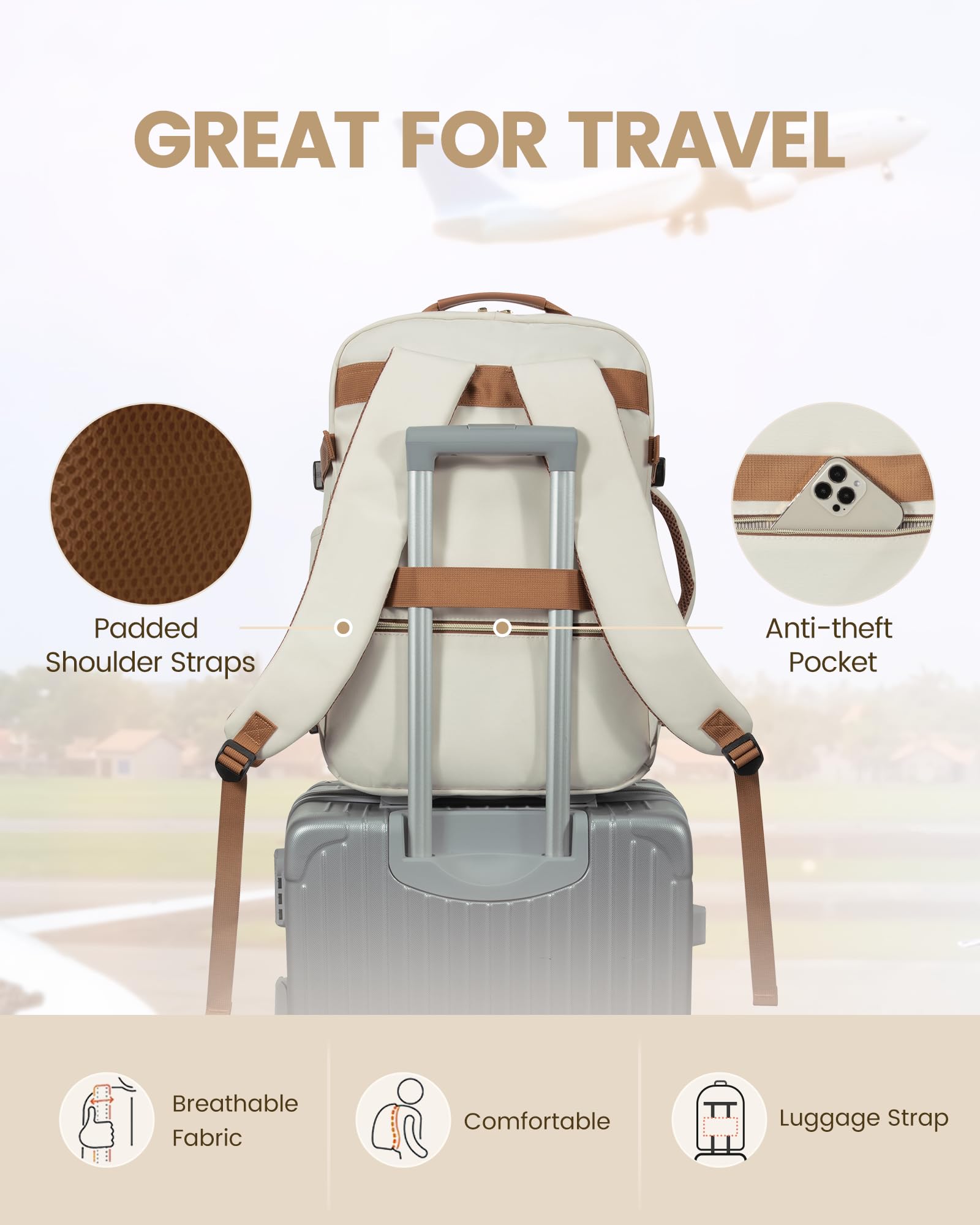 Foto 7 pulgar | Mochila De Viaje Lovevook 40l Para Mujer Y Hombre Impermeable - Venta Internacional.