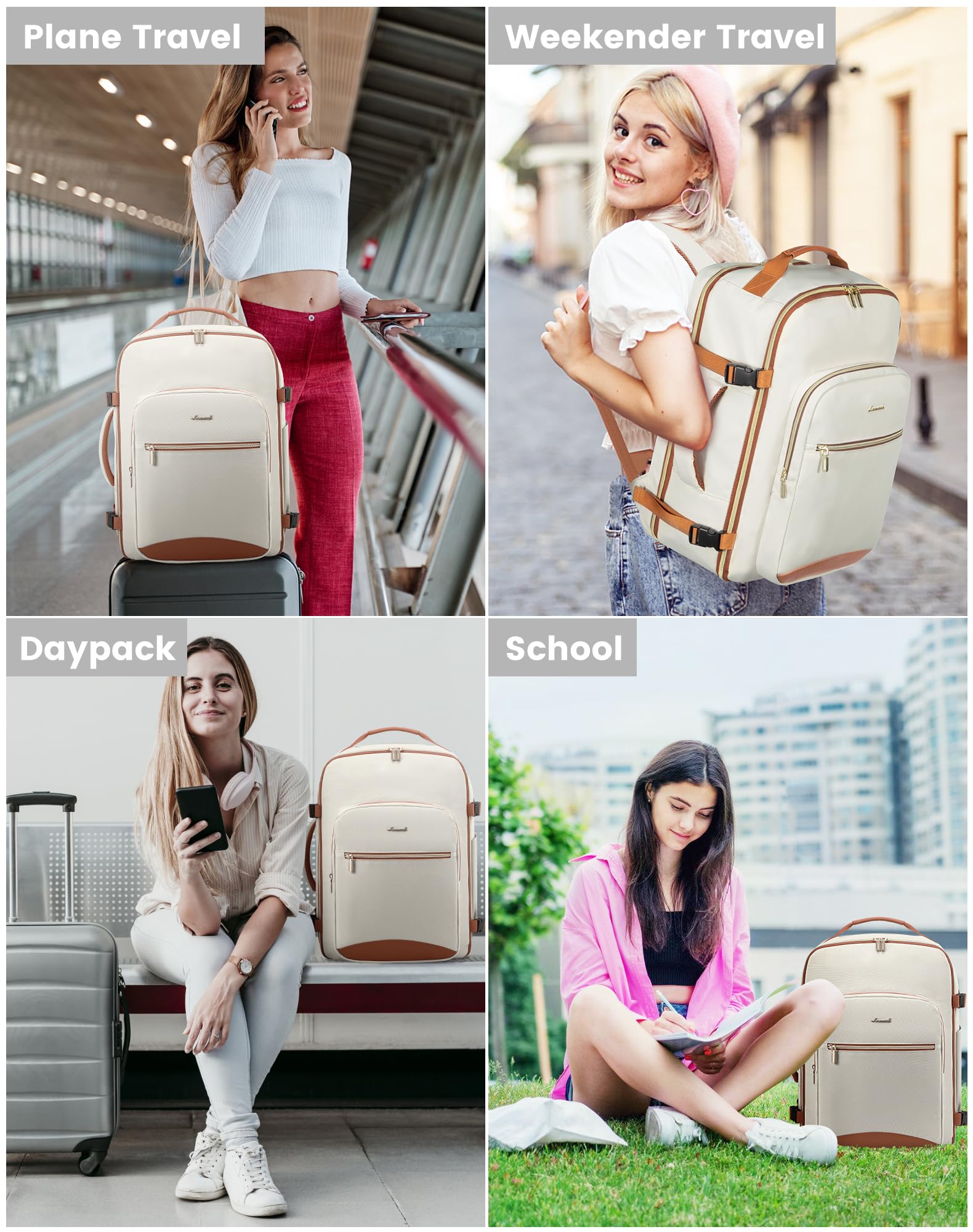 Foto 8 pulgar | Mochila De Viaje Lovevook 40l Para Mujer Y Hombre Impermeable - Venta Internacional.