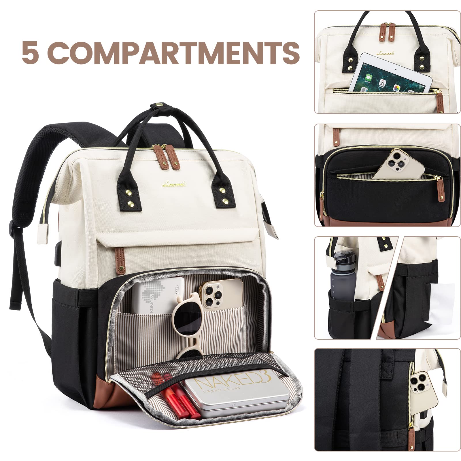 Foto 4 pulgar | Mochila Para Portátil Lovevook Work Business De 17 Pulgadas Para Mujer - Venta Internacional.