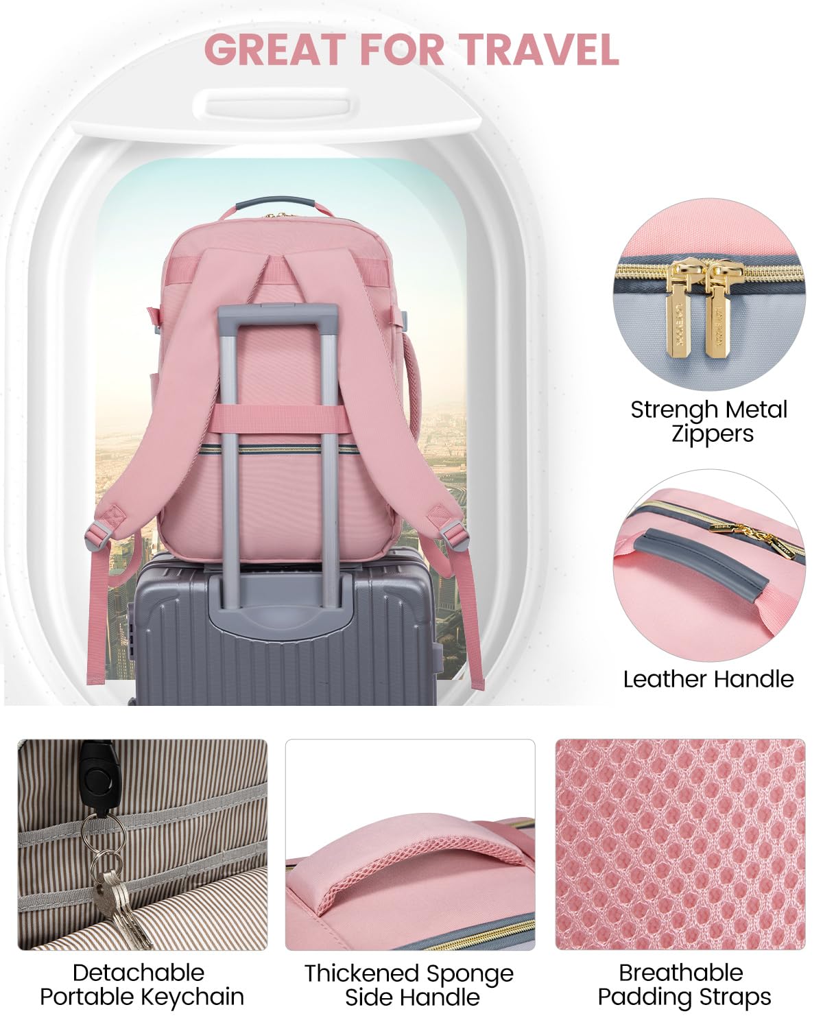 Foto 8 pulgar | Mochila de Viaje Lovevook 40L para Mujer - Venta Internacional