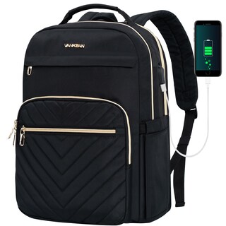 Foto 1 | Mochila para Portátil Vankean de 17.3" Impermeable Puerto Usb Negro - Venta Internacional