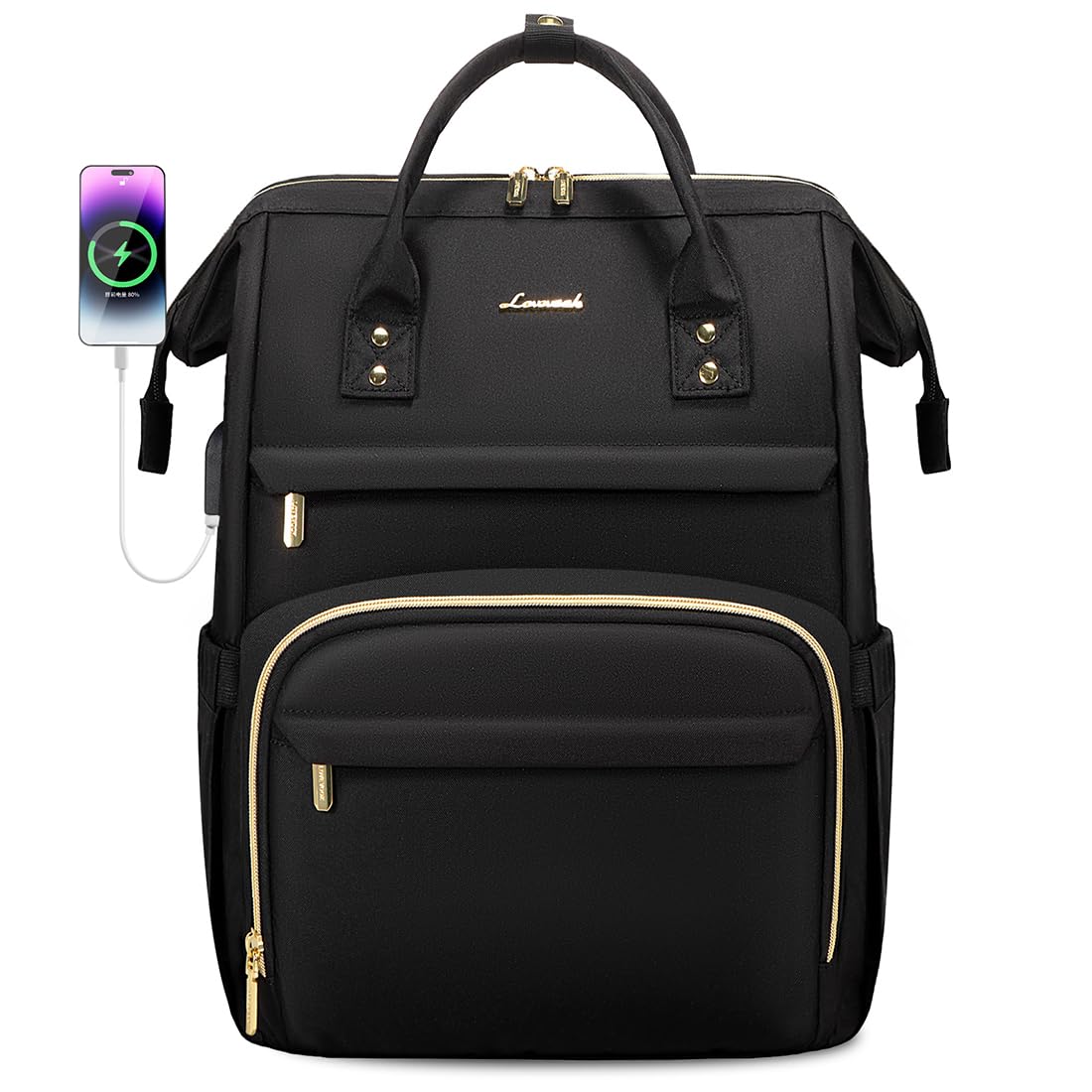 Foto 8 pulgar | Mochila para Portátil Lovevook de 15.6 Pulgadas Impermeable Negra - Venta Internacional