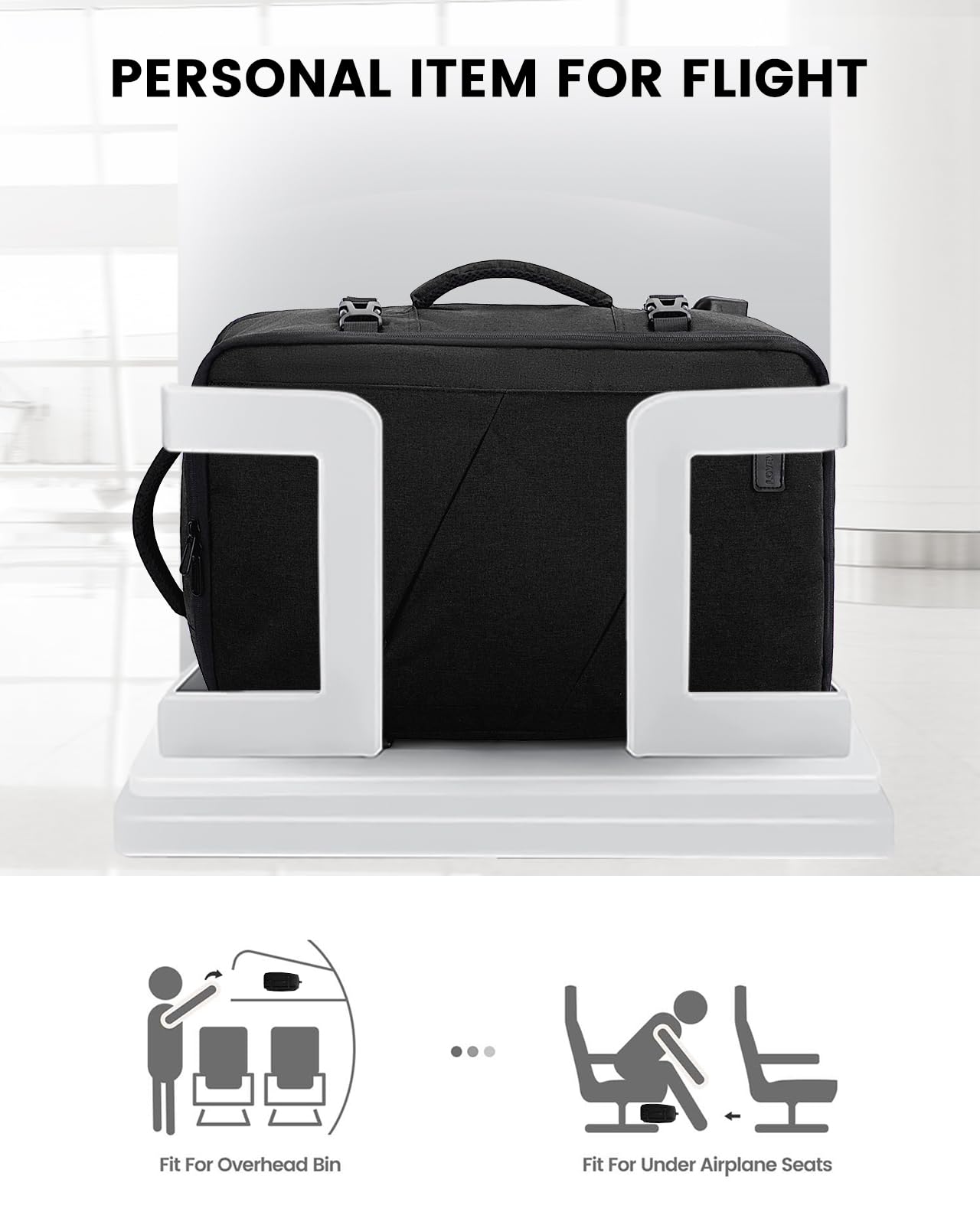 Foto 3 pulgar | Mochila de Viaje Lovevook Travel Carry On Negro 40 L - Venta Internacional
