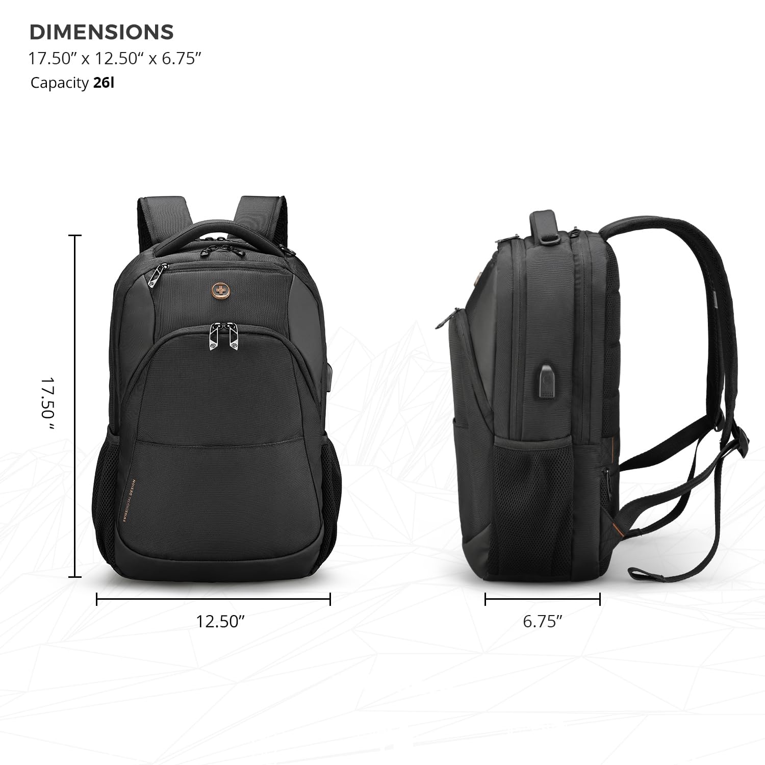 Foto 4 pulgar | Mochila Swissdigital Design para Portátil con Puerto Usb de 16 Pulgadas - Venta Internacional