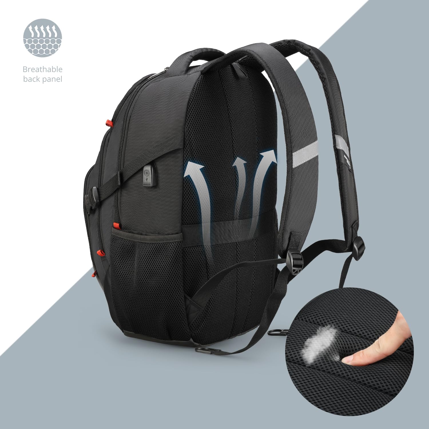 Foto 8 pulgar | Mochila Swissdigital Design Vector para Portátil de 15,6" - Venta Internacional