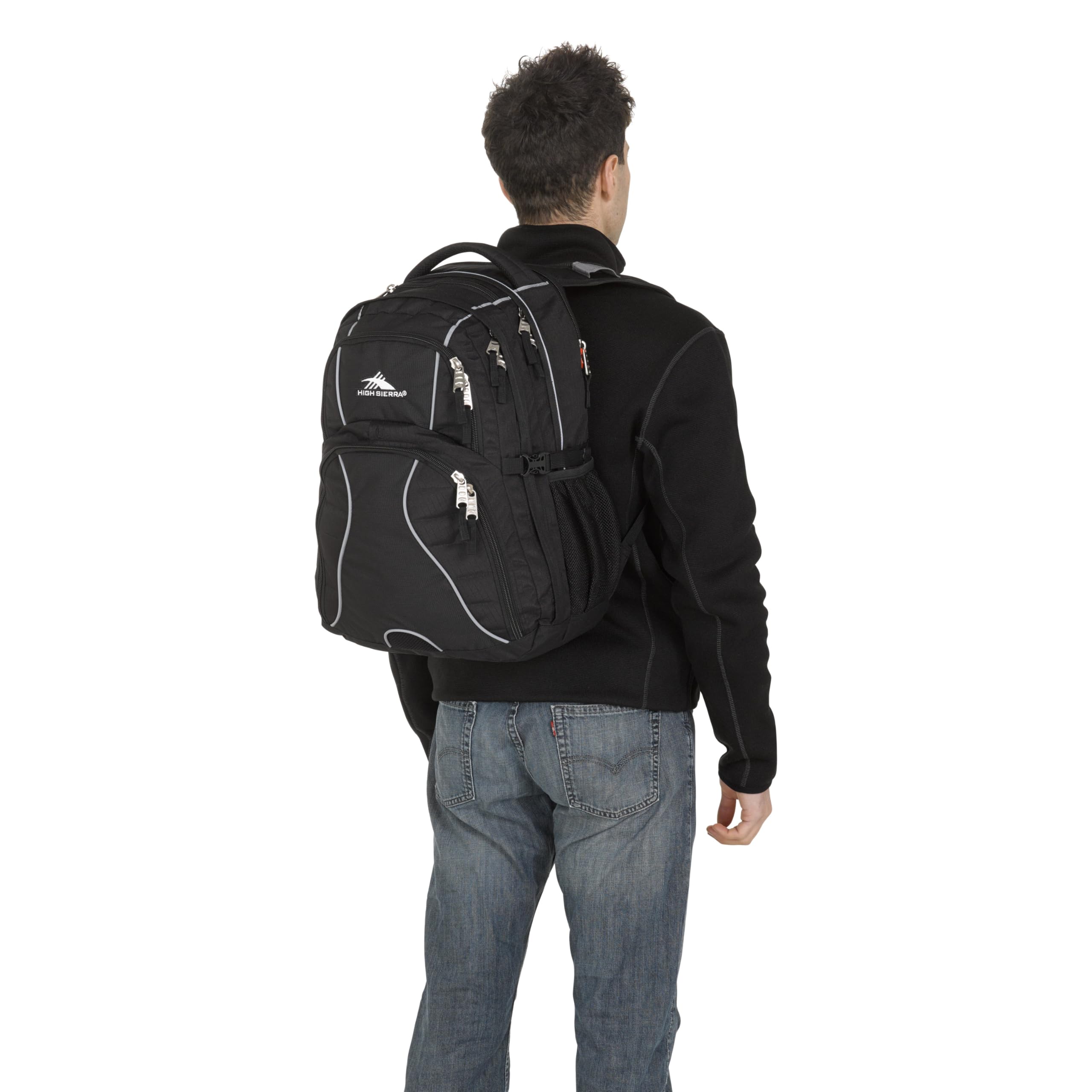Foto 3 pulgar | Mochila High Sierra Swerve para Portátil Negra - Venta Internacional