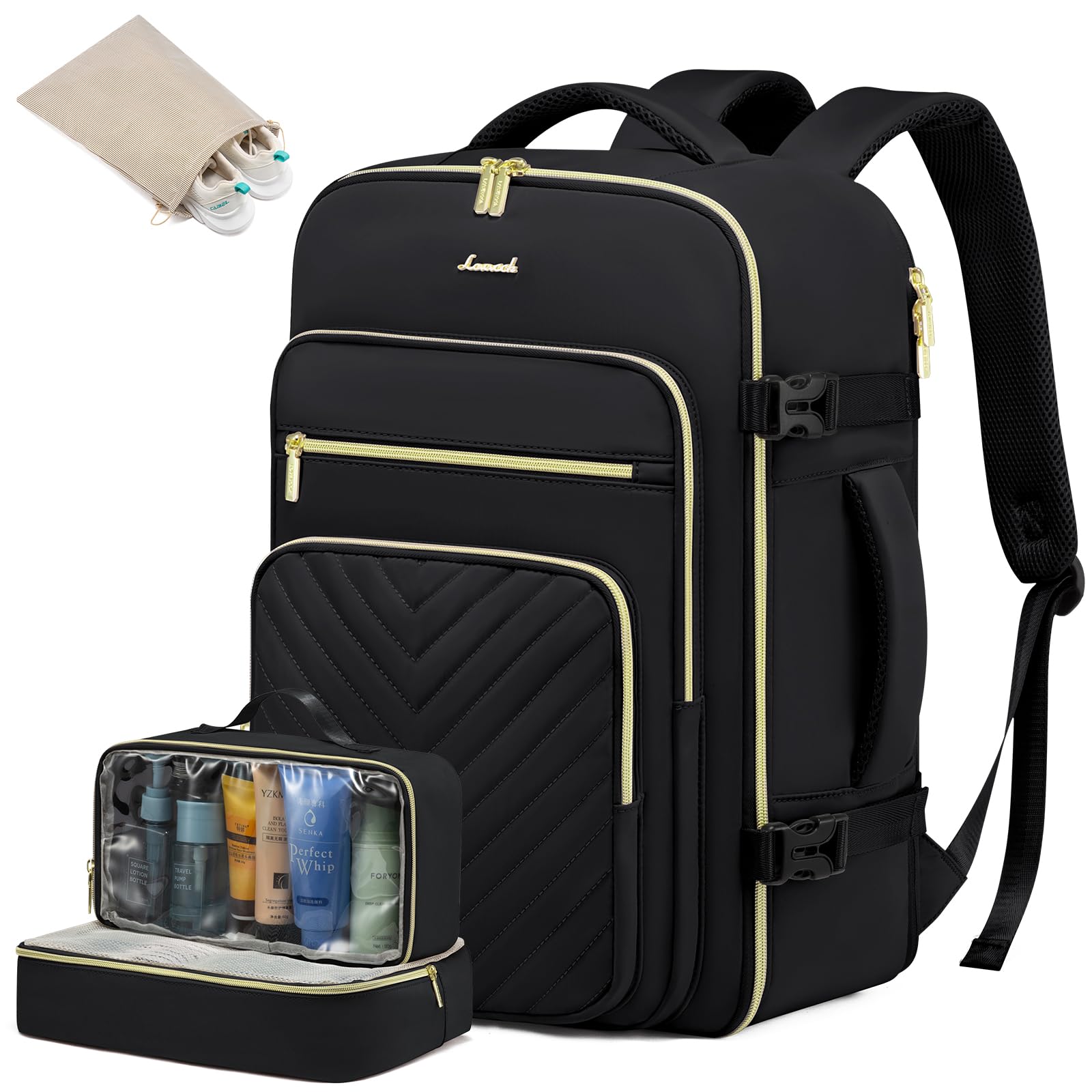 Mochila De Viaje Lovevook Grande De 40 Litros Con 3 Cubos De Embalaje Para Mujer - Venta Internacional.