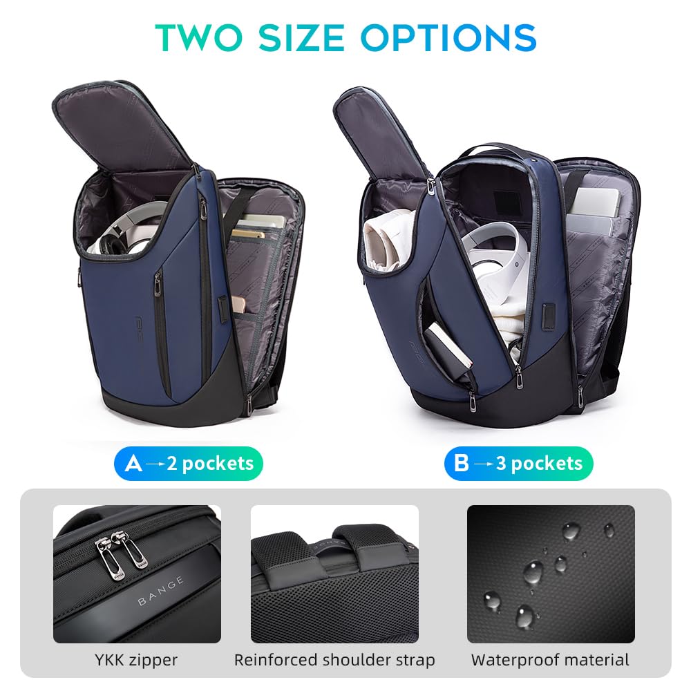 Foto 4 pulgar | Mochila Bange Business Smart Impermeable Para Portátil De 15,6 Pulgadas - Venta Internacional.