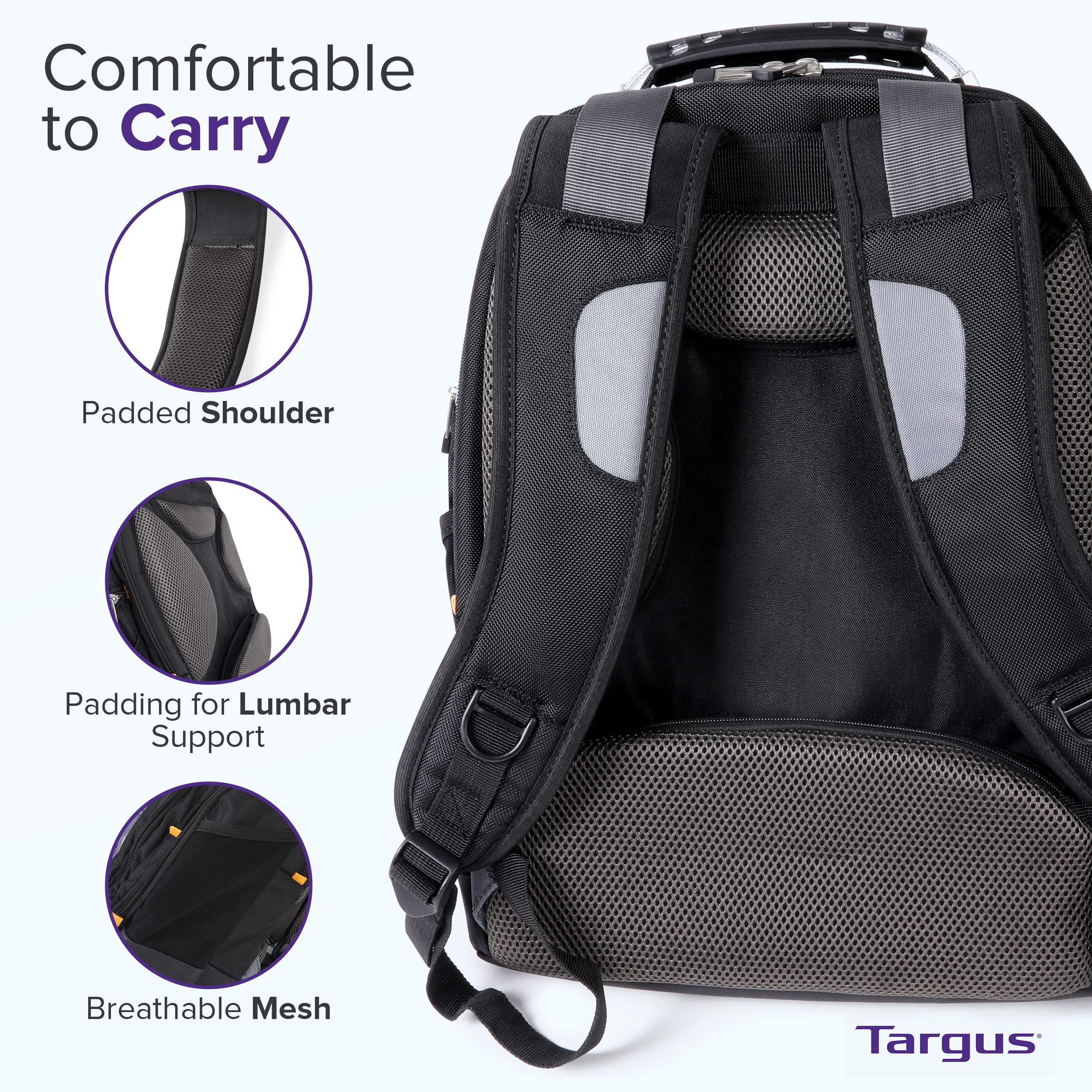 Foto 4 pulgar | Mochila Targus Drifter II Negro/Gris para Hombre - Venta Internacional