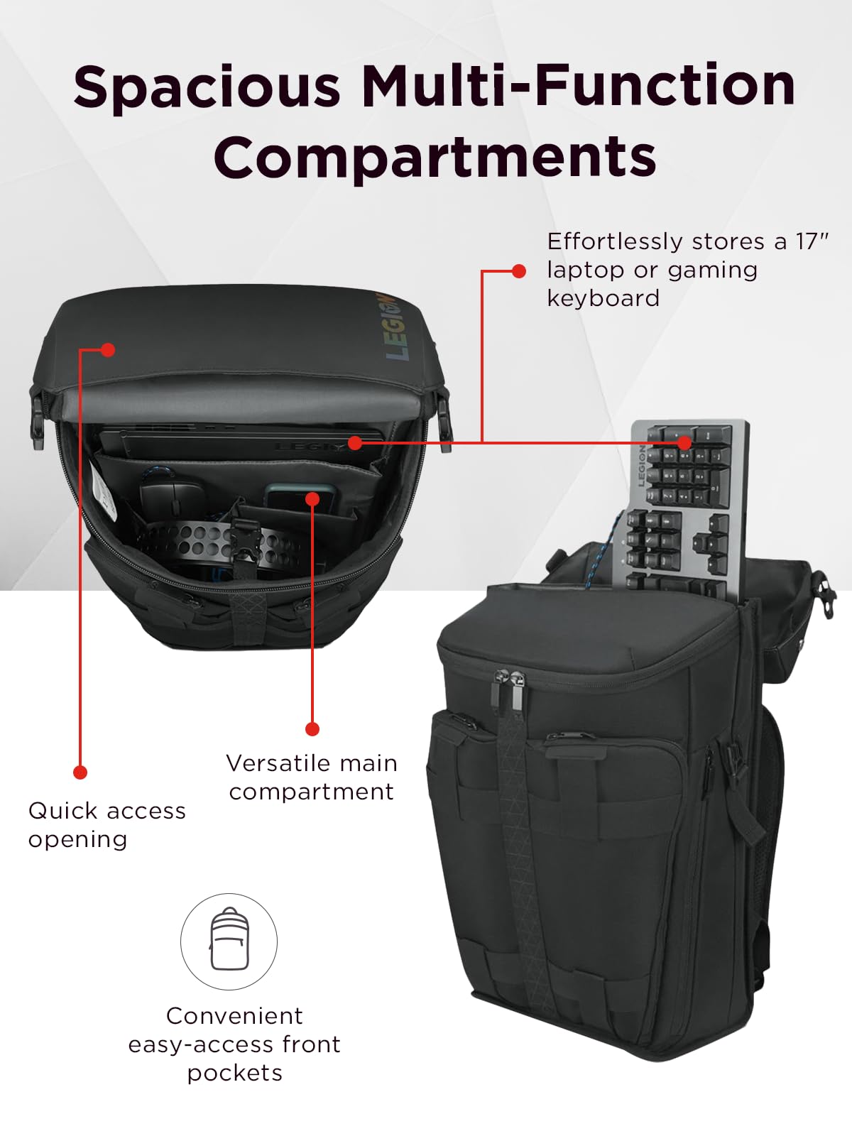 Foto 4 pulgar | Mochila Lenovo para Laptop de 17"-Venta Internacional