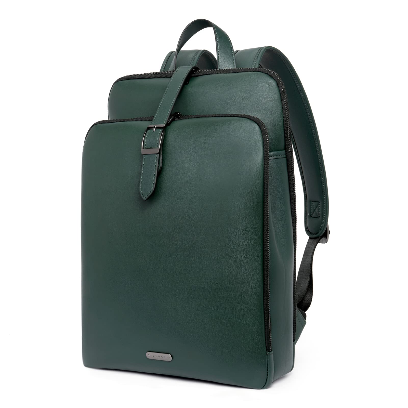 Foto 2 pulgar | Mochila Cluci Leather Verde para Portátil de 15.6 Pulgadas para Mujer - Venta Internacional