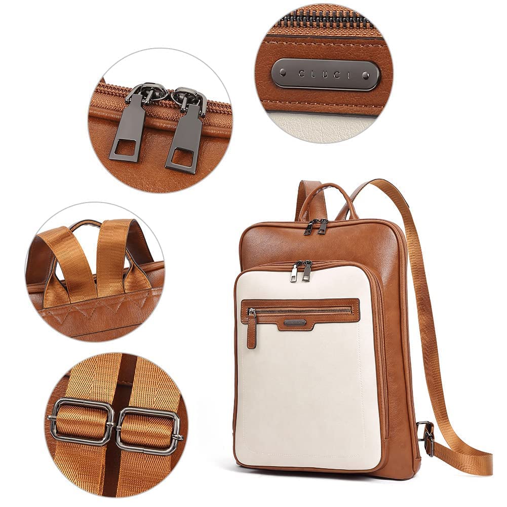 Foto 6 pulgar | Mochila Cluci Leather para Portátil 15.6 Pulgadas para Mujer - Venta Internacional