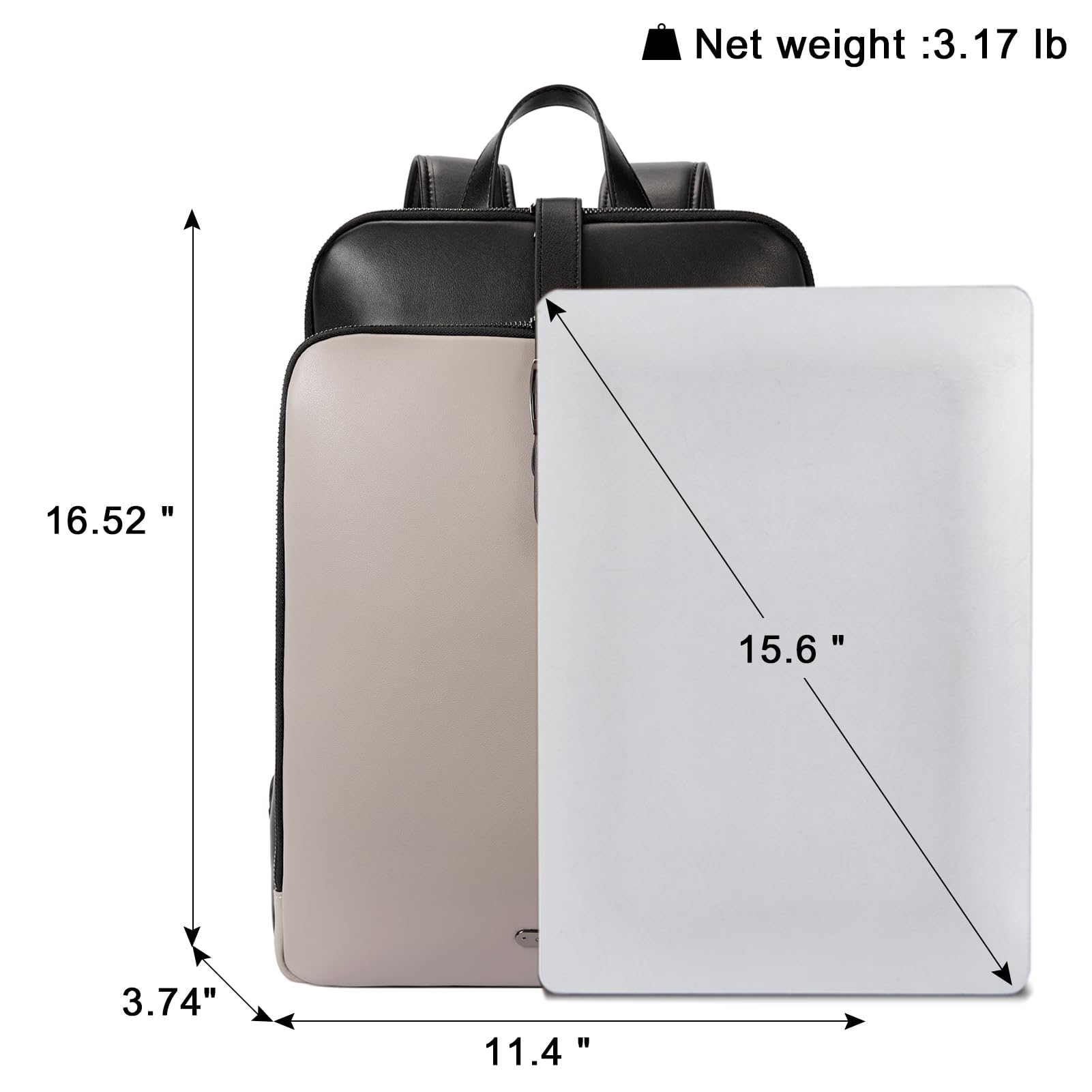 Foto 3 | Mochila Cluci para Laptop de 15.6 pulgadas-Venta Internacional