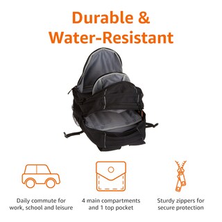 Foto 5 | Mochila Para Portátil Amazon Basics Para La Escuela, El Trabajo Y Los Viajes De 17 Pulgadas - Venta Internacional.