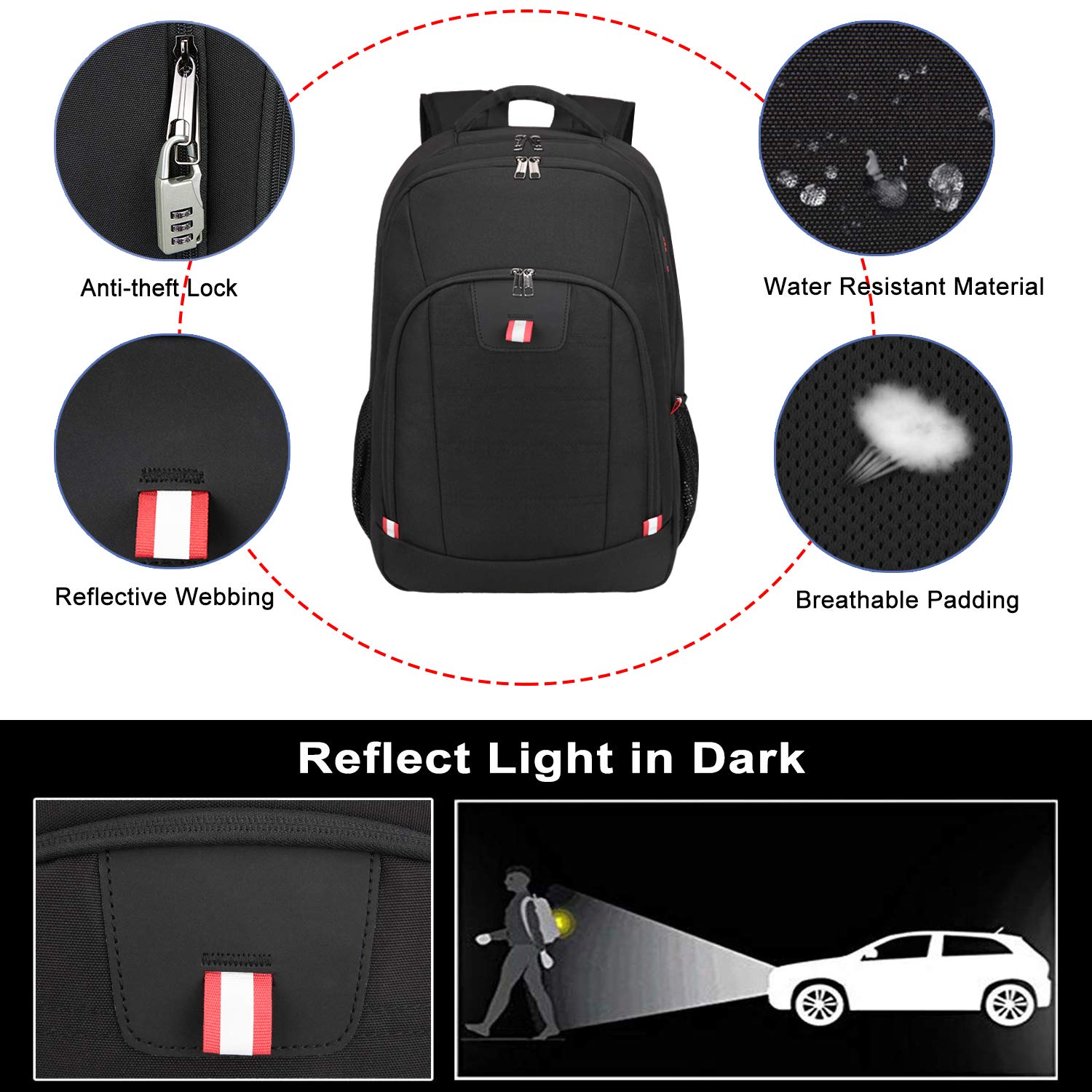 Foto 6 pulgar | Mochila Para Portátil Della Gao, Viajes De Negocios, Carga Usb De 15 Pulgadas - Venta Internacional.