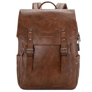 Foto 5 | Mochila Para Portátil Montana West × Wrangler Brown De Cuero Vegano - Venta Internacional.