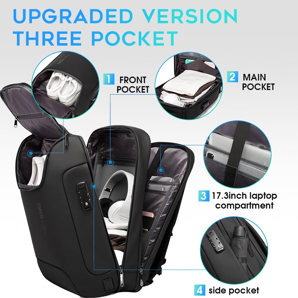 Foto 4 pulgar | Mochila Bange, Antirrobo, Impermeable, A La Moda, Para Viajes, 17.3 Pulgadas - Venta Internacional.