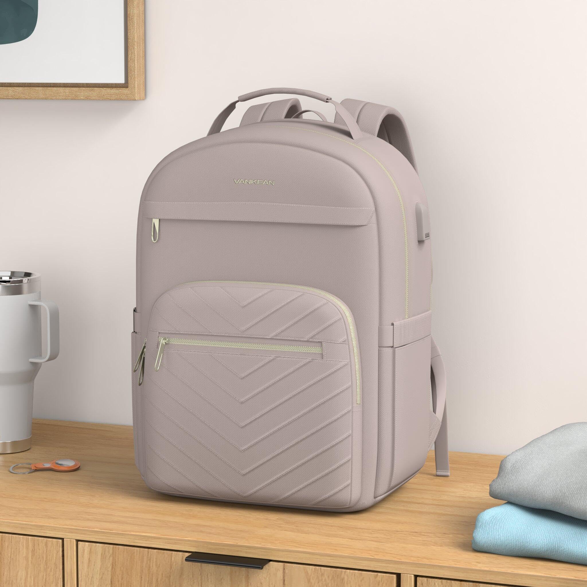 Foto 3 pulgar | Mochila Para Portátil Vankean 17.3'' Impermeable Para Mujer Rosa - Venta Internacional.