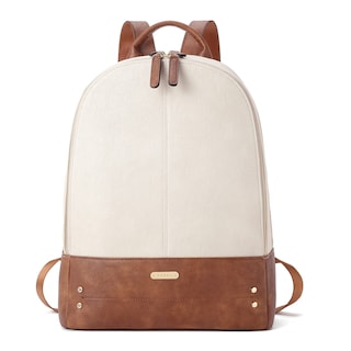 Foto 1 | Mochila de Piel CLUCI para Portátil de 15,6" Beige