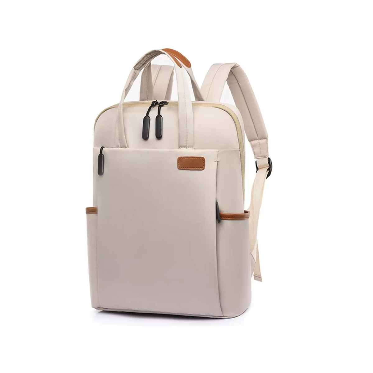 Foto 2 pulgar | Mochila Para Laptop Bolsa De Tela Oxford Eo Safe Imports Esi-18231 Beige