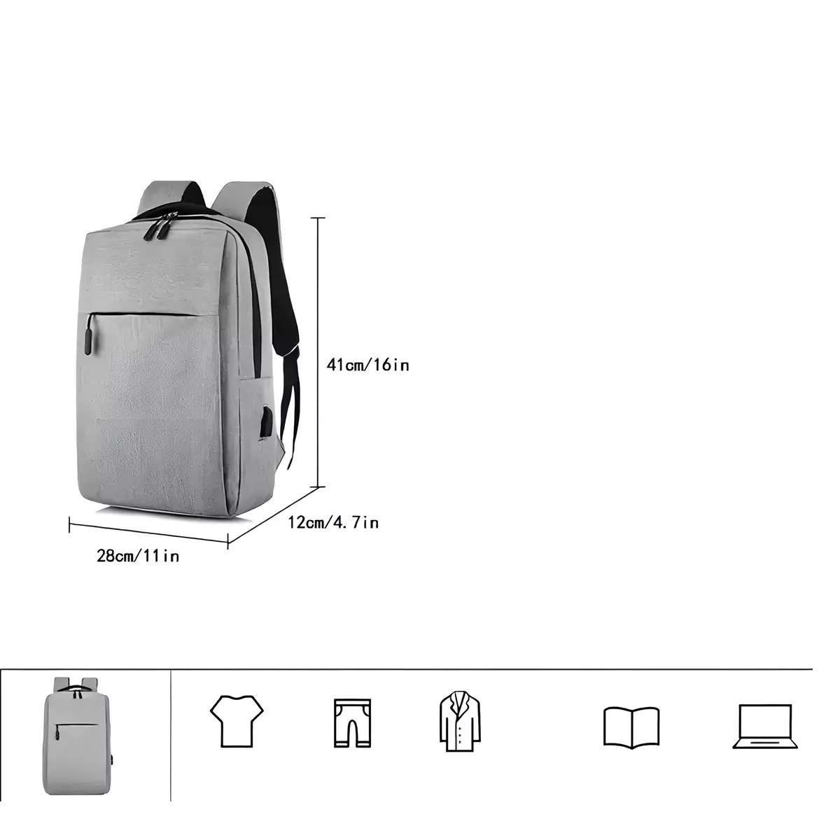 Foto 4 pulgar | Mochila Bolsa 15 Pulgadas Para Laptop Oxford Eo Safe Imports Esi-18230 Gris