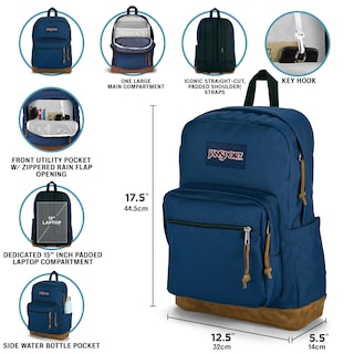 Foto 3 | Mochila Jansport Right Pack, Duradera, Con Funda Para Portátil De 15 Pulgadas - Venta Internacional.