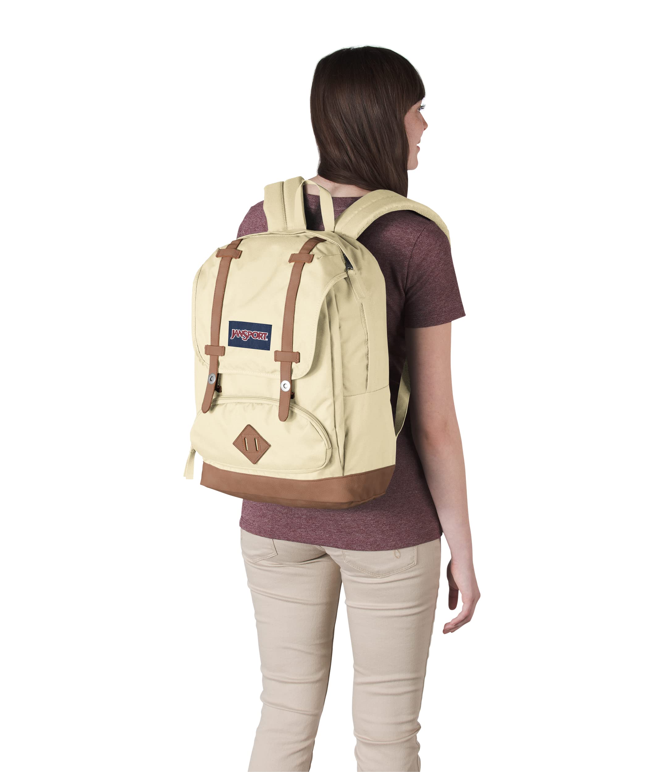 Foto 5 pulgar | Mochila Jansport Cortlandt De Cuero Sintético Coco 15'' - Venta Internacional.