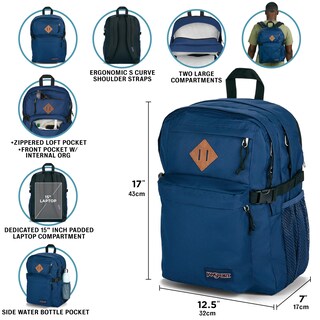 Foto 3 | Mochila Jansport Para Viajes Y Trabajo En El Campus Principal Con Funda Para Portátil De 15 Pulgadas - Venta Interna