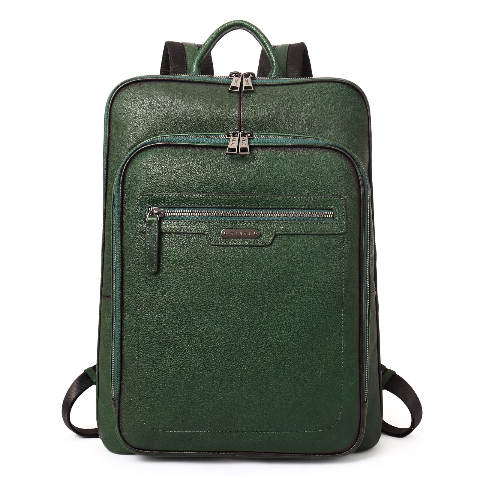 Mochila Cluci De Piel Curtida Vegetal Para Portátil De 15,6 Pulgadas - Venta Internacional.