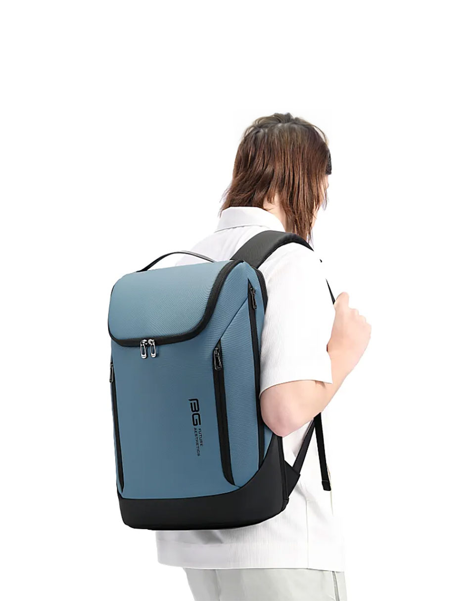 Foto 3 pulgar | Mochila Bange Para Laptop 15.6'' Modelo Bg-2517 Color Azul Celeste Repelente Al Agua