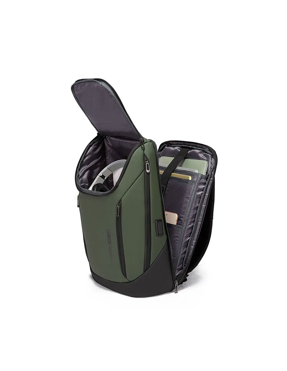 Foto 6 pulgar | Mochila Bange Para Laptop 15.6'' Modelo Bg-2517 Color Verde Repelente Al Agua