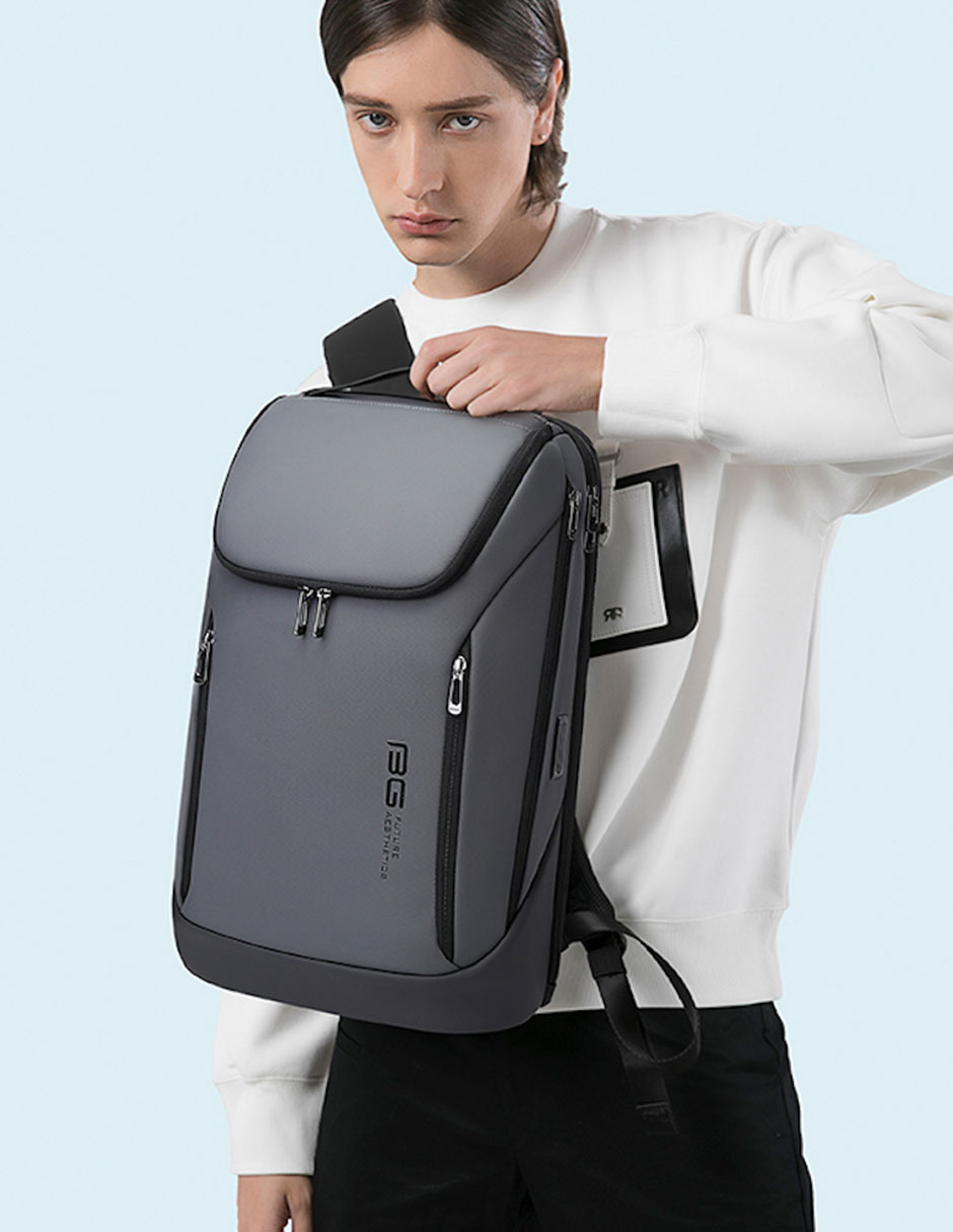 Foto 3 pulgar | Mochila Bange Para Laptop 15.6'' Modelo Bg-2517 Color Gris Repelente Al Agua