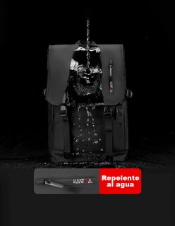 Foto 7 | Mochila para Laptop 15.6'' Kantera Ónix Negro Repelente Al Agua