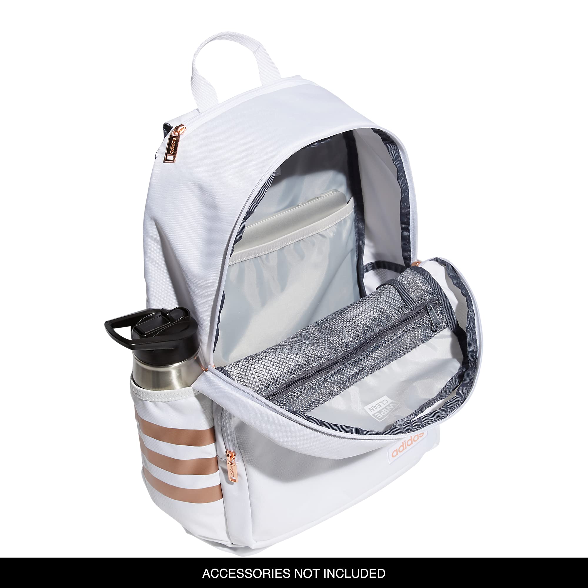 Foto 3 pulgar | Mochila Adidas Classic De 3 Rayas, Duradera, Unisex, Blanco/ónix - Venta Internacional.