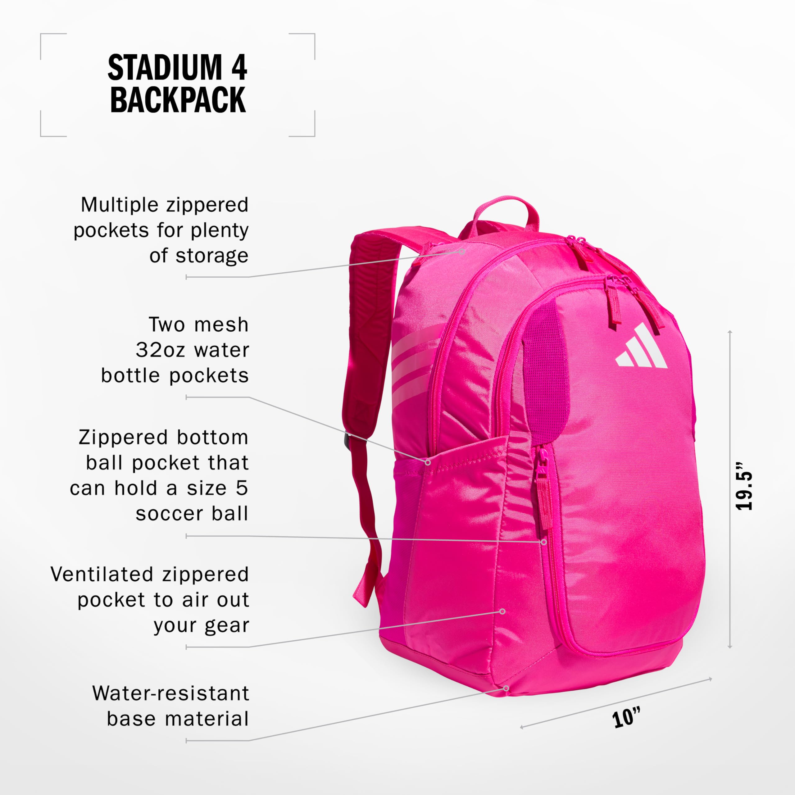 Foto 3 pulgar | Mochila Adidas Stadium Team Sports 36l Para Hombre Y Mujer - Venta Internacional.